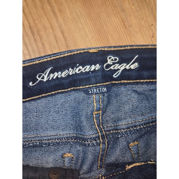 American Eagle Womens Regular Fit Jeans 4 Dark Wash Stretch Denim 28 x 32 - Picture 5 of 7